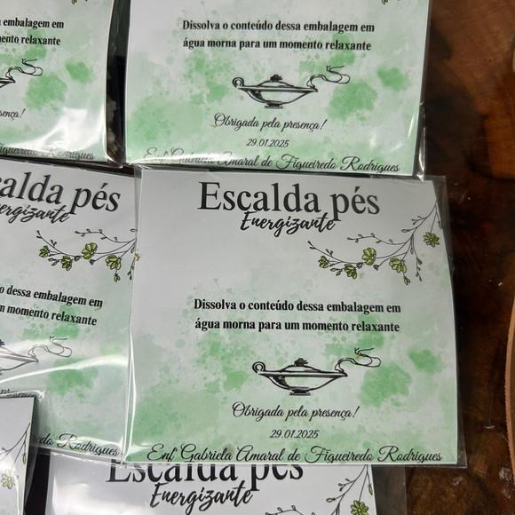 Escalda Pés no Saquinho com Card Personalizado 40g