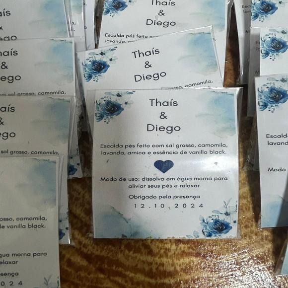 Escalda Pés no Saquinho com Card Personalizado 40g