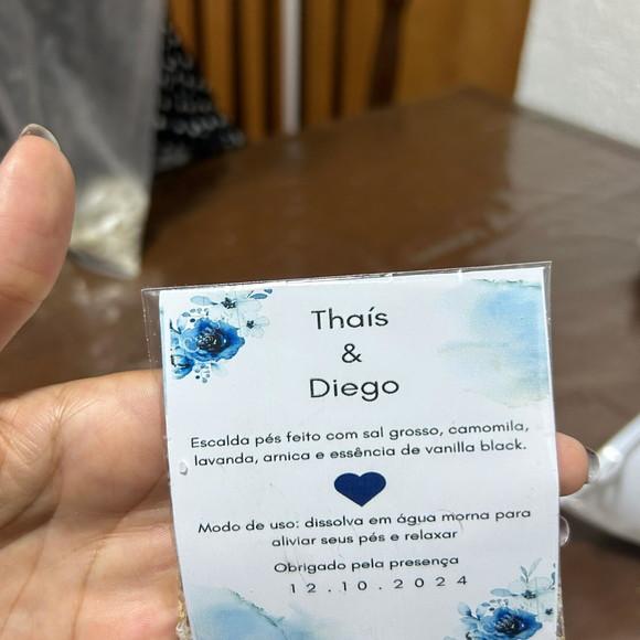 Escalda Pés no Saquinho com Card Personalizado 40g