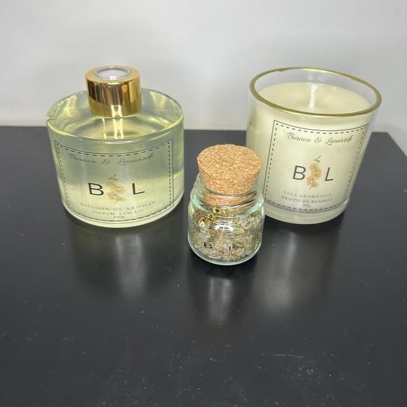 Kit Presente Personalizado com Vela de 200g e Difusor de 240
