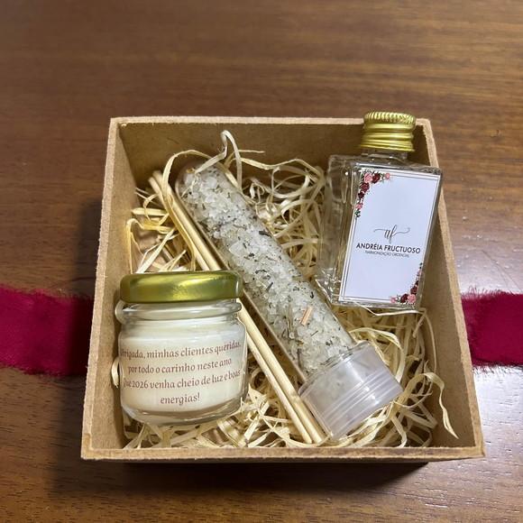 Kit Presente Personalizado com Mini Vela 40g e Difusor 30ml