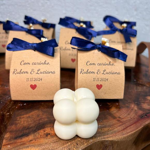 Vela Mini Bubble com Embalagem Kraft