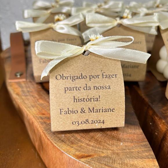 Vela Mini Bubble com Embalagem Kraft