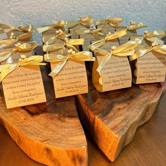 Vela Mini Bubble com Embalagem Kraft
