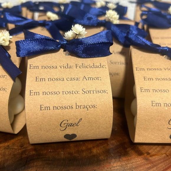 Vela Mini Bubble com Embalagem Kraft