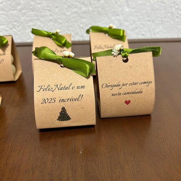 Vela Mini Bubble Natal na Embalagem Kraft