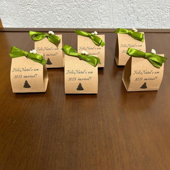 Vela Mini Bubble Natal na Embalagem Kraft