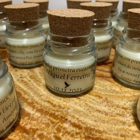Vela no Pote de Vidro Personalizada 40g