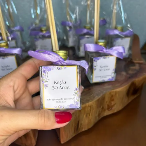 Difusor de Ambiente de 50ml em Pote de Vidro Ideal para Lemb