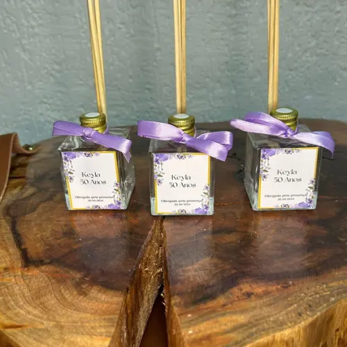 Difusor de Ambiente de 50ml em Pote de Vidro Ideal para Lemb