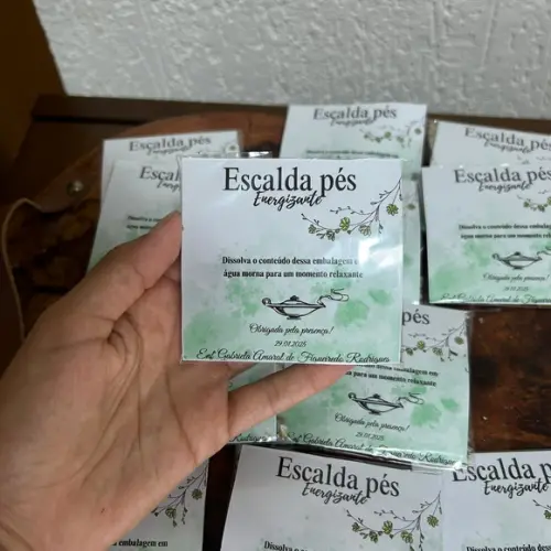 Escalda Pés no Saquinho com Card Personalizado 40g