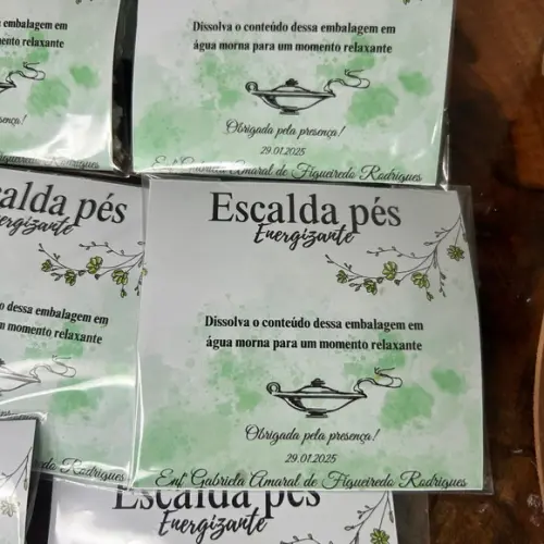 Escalda Pés no Saquinho com Card Personalizado 40g