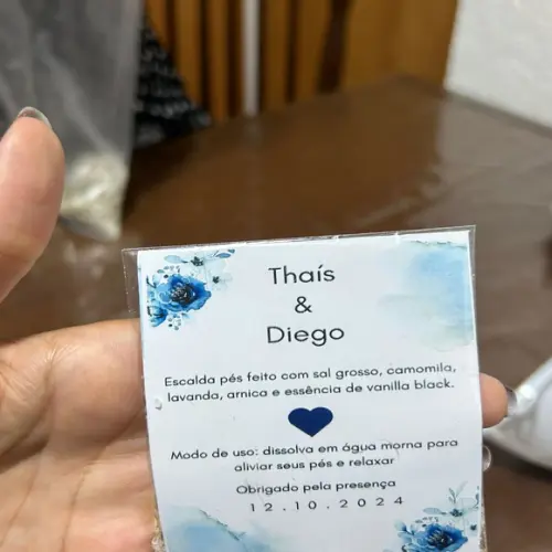 Escalda Pés no Saquinho com Card Personalizado 40g