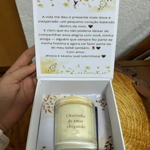 Vela Aromática de 200g com Caixa Cartonada Personalizável