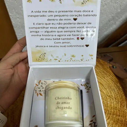 Vela Aromática de 200g com Caixa Cartonada Personalizável