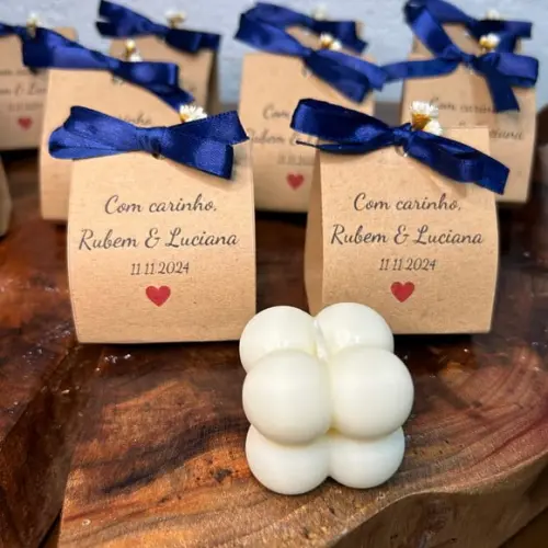 Vela Mini Bubble com Embalagem Kraft