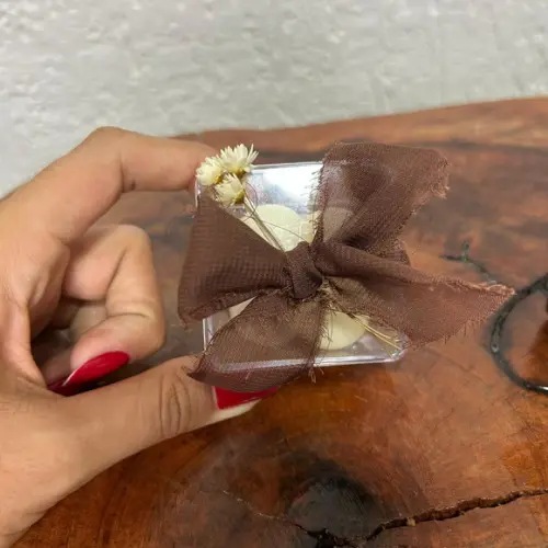 Vela Mini Bubble na Caixa de Acrílico Personalizada