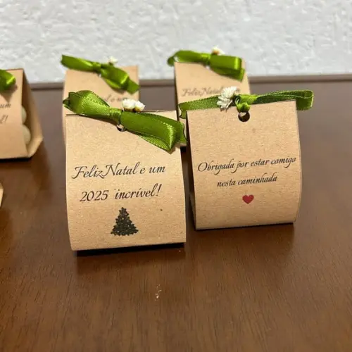 Vela Mini Bubble Natal na Embalagem Kraft
