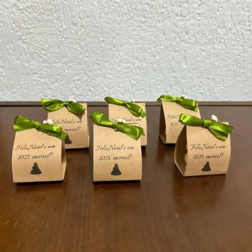 Vela Mini Bubble Natal na Embalagem Kraft