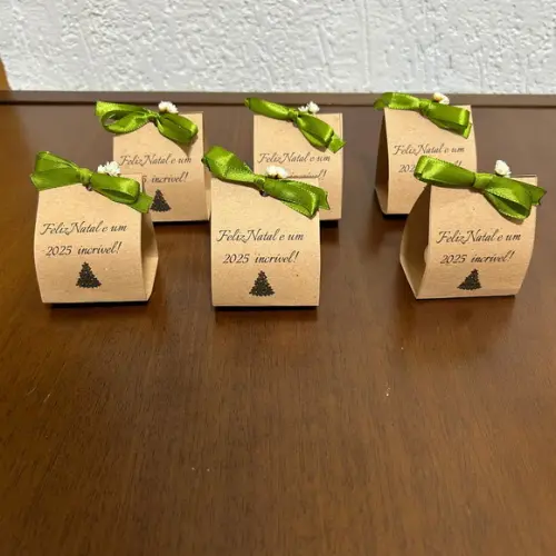 Vela Mini Bubble Natal na Embalagem Kraft