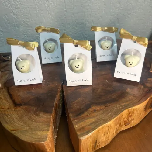 Vela Mini Urso com Embalagem