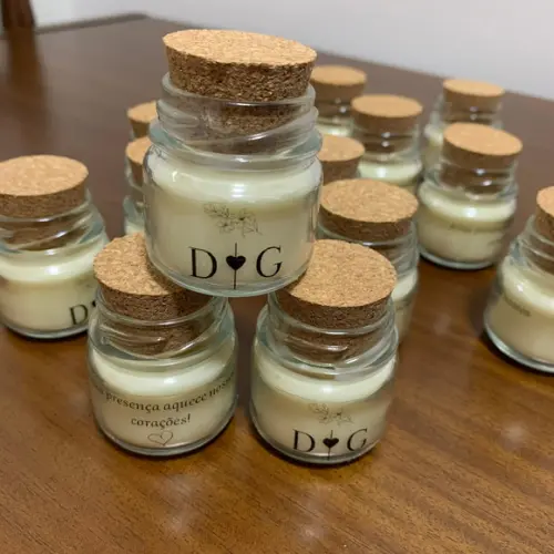 Vela no Pote de Vidro Personalizada 40g