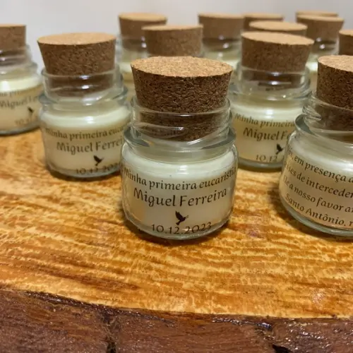 Vela no Pote de Vidro Personalizada 40g