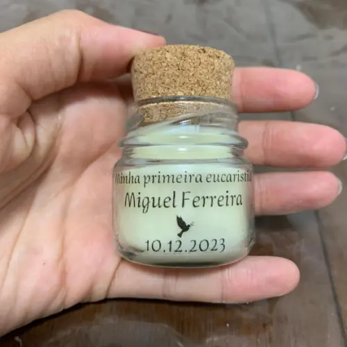 Vela no Pote de Vidro Personalizada 40g