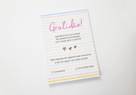 Bloquinho de Agradecimento ao Cliente