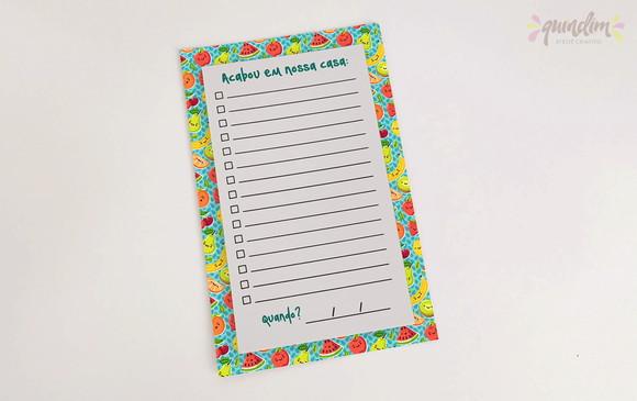 Bloquinho Lista de Compras com Imã - Frutas