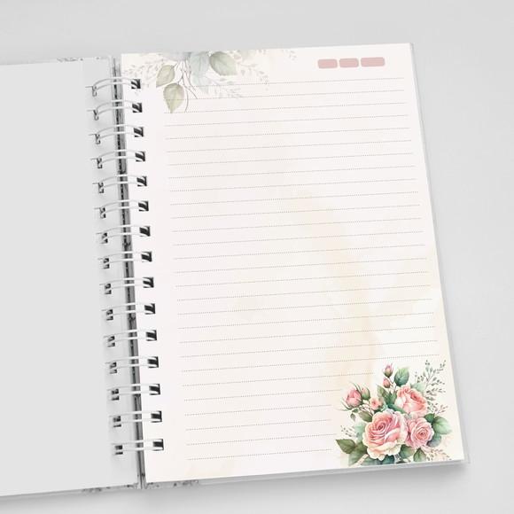 Caderno A5 Personalizado - Floral