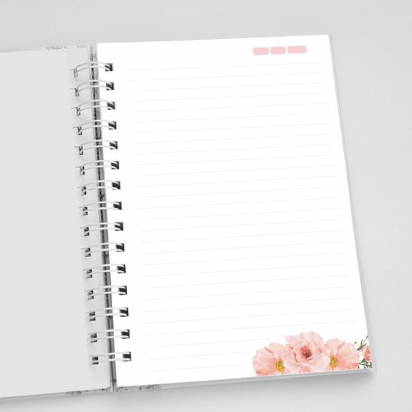 Caderno A5 Personalizado - Floral