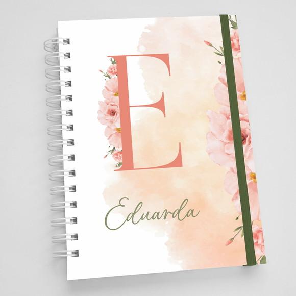 Caderno A5 Personalizado - Floral