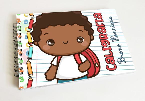 Caderno de Caligrafia Menino - Personalizado