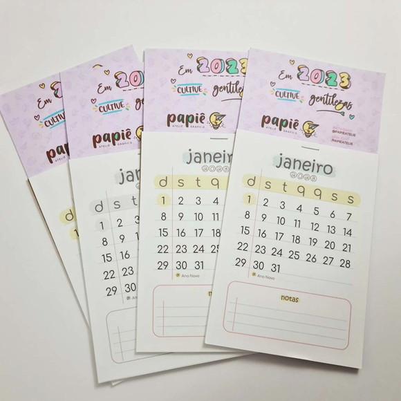 Calendário A6 Personalizado com Imã