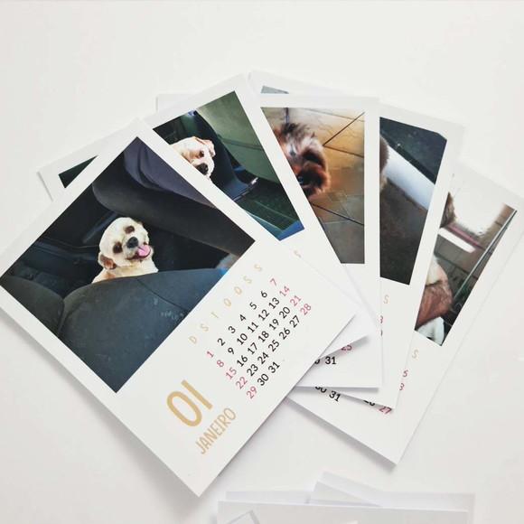 Calendário Estilo Polaroid com Imã