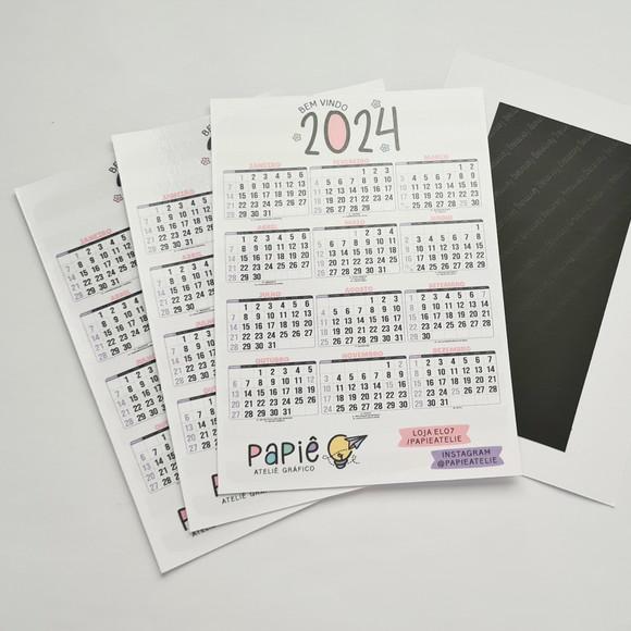 Calendário Cartão Postal com Imã