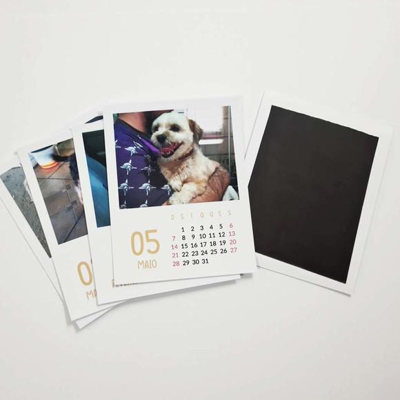 Calendário Estilo Polaroid com Imã