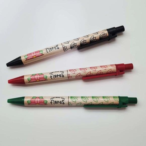 Caneta Ecológica Retrátil - Personalizavél