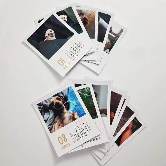 Calendário Estilo Polaroid com Imã