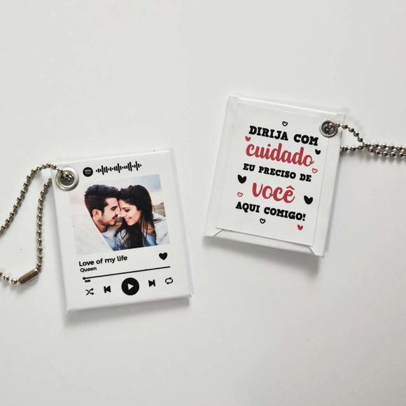 Chaveiro Cartonado Música Personalizado