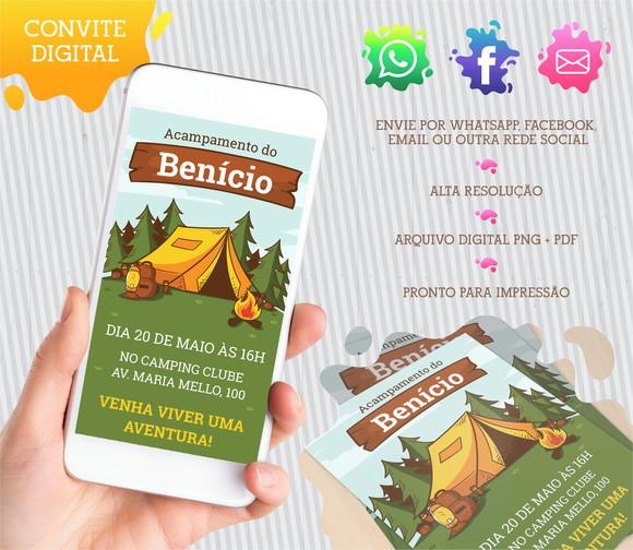 Convite digital Acampamento
