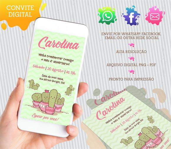 Convite digital Cactus 01