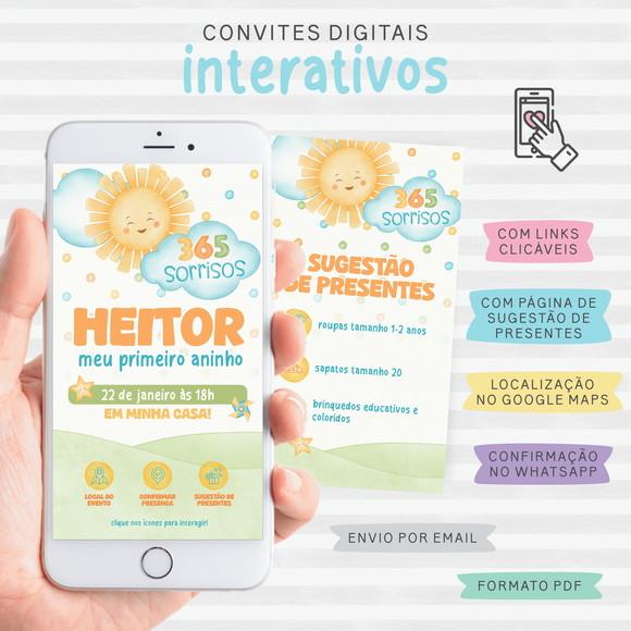 Convite Digital Interativo 365 Sorrisos