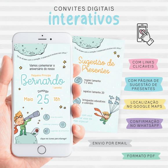 Convite Digital Interativo Pequeno Príncipe