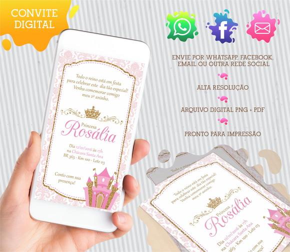 Convite digital Princesa