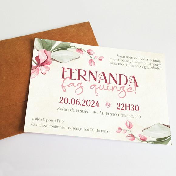 Convite Impresso Personalizado com Envelope