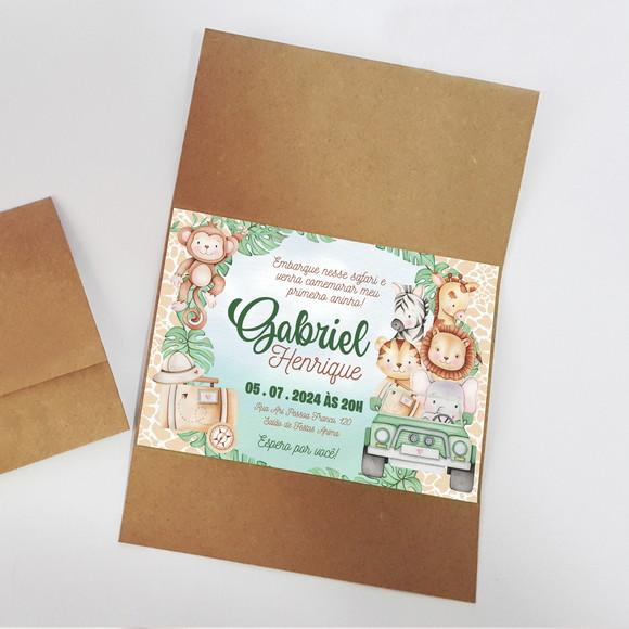 Convite Impresso Personalizado com Envelope Aberto