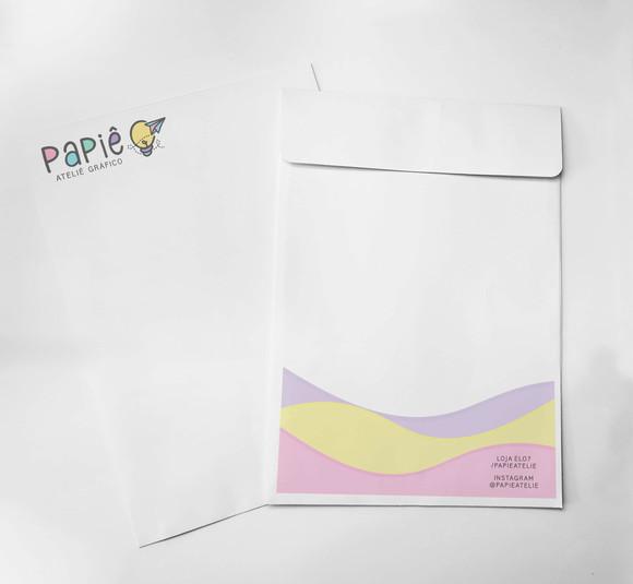 Envelope Meio A4 Branco Personalizado