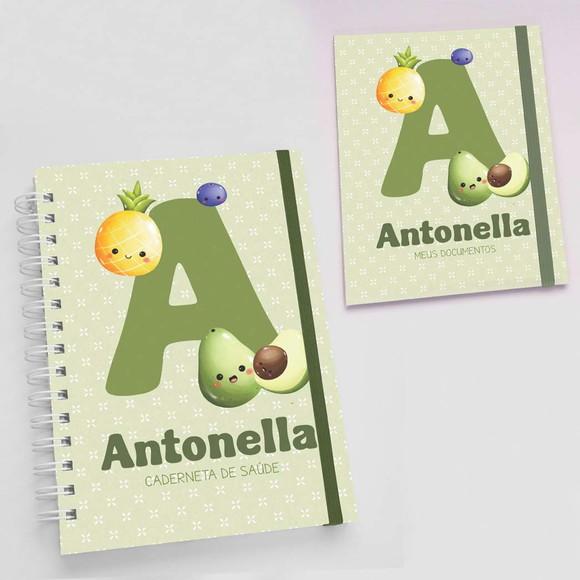Kit Caderneta de Vacinas + Porta Documentos Frutinhas
